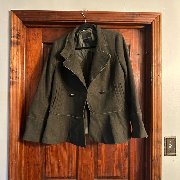 Dark Gray Wool Women's Jacket - Picture 1 of 4